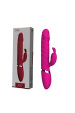 Mor Titreşimli G Noktası Tavşan Vibratör - 12 Mod-Yukarı Aşağı Hareketli-Boğumlu -2 Motorlu