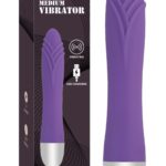 Mor Renkli Uyarıcı Medium Vibratör - USB Şarjlı -10 Fonksiyon-14,7 cm 2,7 çap