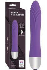 Mor Renkli Uyarıcı Medium Vibratör - USB Şarjlı -10 Fonksiyon-14,7 cm 2,7 çap