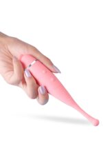 Hareketli Dilli Titreşimli Vibratör - USB Şarjlı - Pembe Anal Vajinal Kullanım - Görsel 4