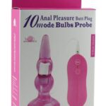 Ekstra Uyarım İçin Özel Desenli Yumuşak ve Esnek Silikon Anal Vibratör Pembe Titreşimli Jel