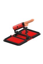 Özel Dekor Çantalı Haz Makinesi - 14 cm Yapay Penis, , Kırmızı