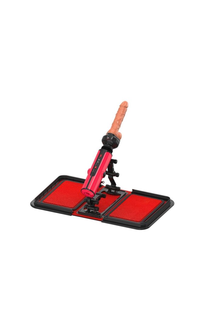 Özel Dekor Çantalı Haz Makinesi - 14 cm Yapay Penis, , Kırmızı - Image 4