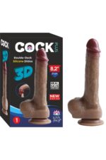 Ultra Gerçekçi Silikon Dildo - Çift Katmanlı, 21 cm, Esnek ve Vantuzlu
