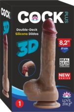 Ultra Gerçekçi Silikon Dildo - Çift Katmanlı, 21 cm, Esnek ve Vantuzlu - Image 2