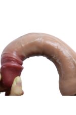 Ultra Gerçekçi Silikon Dildo - Çift Katmanlı, 21 cm, Esnek ve Vantuzlu - Image 3