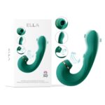 ELLA Yeşil Anal ve Vajinal Vibratör- 20 Mod - Emme Fonksiyonu - FDA Onaylı Silikon - Şarj Edilebilir