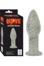 Parlayan Cam Anal Plug - LED Işık - Özel Tıpa - Kullanımı Kolay - Uzunluk 12.6 cm