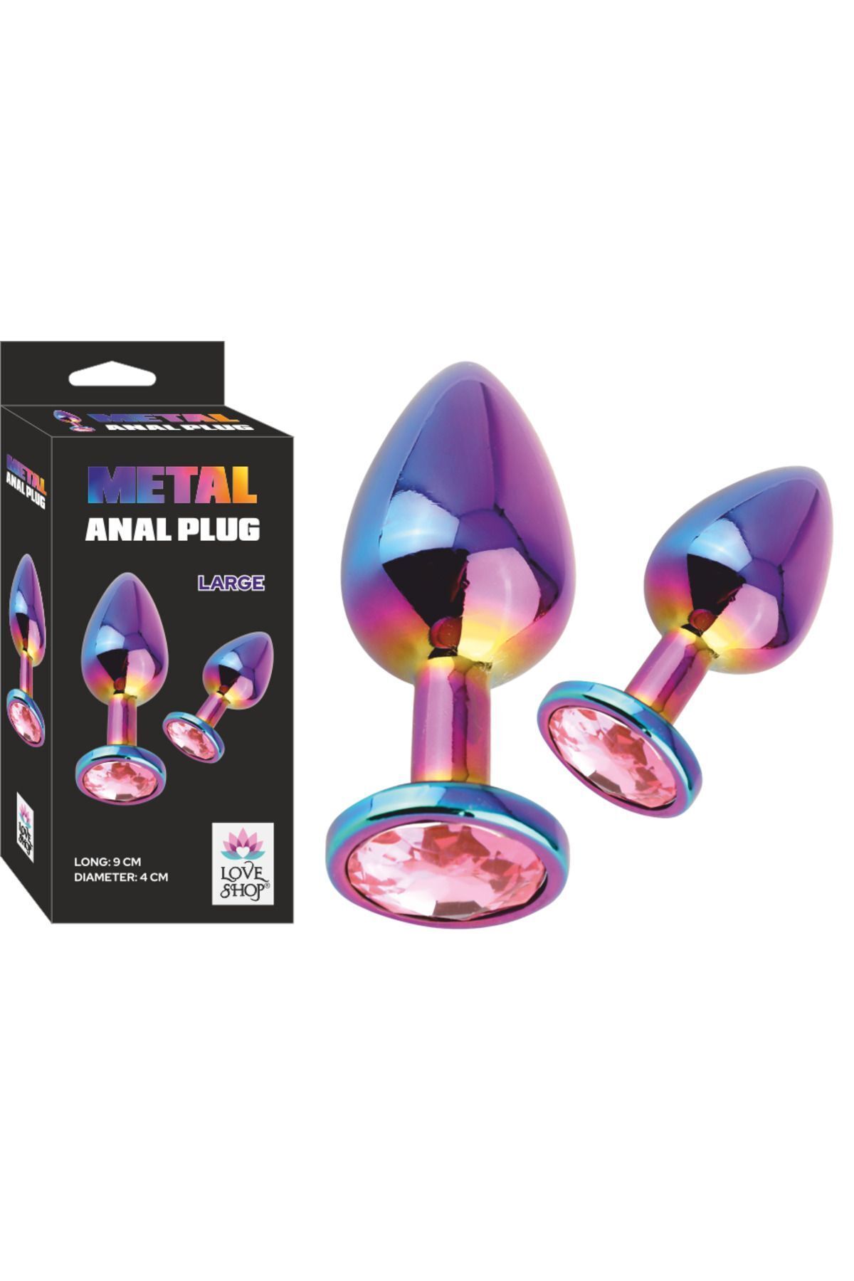 1_org_zoom Metalik Neon Renkli Anal Plug - Metalik Renklerle Farklı Boyutlarda Anal Zevk - Görsel 1