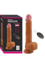 Realistik Aşağı Yukarı Rotasyonlu Vibratör - Ergonomik Tasarım - Şarj Edilebilir - Uzunluk 24 cm