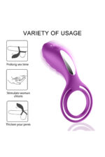 Mor Penis Halkası Vibratör - Yüksek Frekans Titreşim - Eller Serbest - Ergonomik Tasarım - Görsel 3