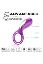 Mor Penis Halkası Vibratör - Yüksek Frekans Titreşim - Eller Serbest - Ergonomik Tasarım - Görsel 4