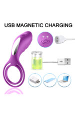 Mor Penis Halkası Vibratör - Yüksek Frekans Titreşim - Eller Serbest - Ergonomik Tasarım - Görsel 5