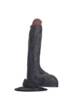 Adam's 19cm Realistik Penis - Siyah Ten Rengi, Vantuzlu, Kaliteli TPE - Görsel 2