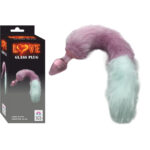 Pembe-Beyaz Tüylü Anal Plug - Kolay Temizlenebilir - Özel Tıpa - Uzunluk 9 cm +PELUŞ KUYRUK