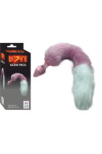 Pembe-Beyaz Tüylü Anal Plug - Kolay Temizlenebilir - Özel Tıpa - Uzunluk 9 cm +PELUŞ KUYRUK