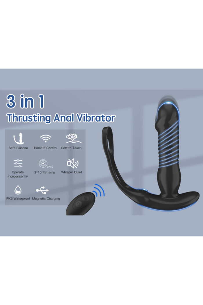 SEPHO RİNG VİBRATİNG - Anal Penis Ringi- Uzaktan Kumandalı 16 Titreşim- Yukarı-Aşağı Salınım - Görsel 2