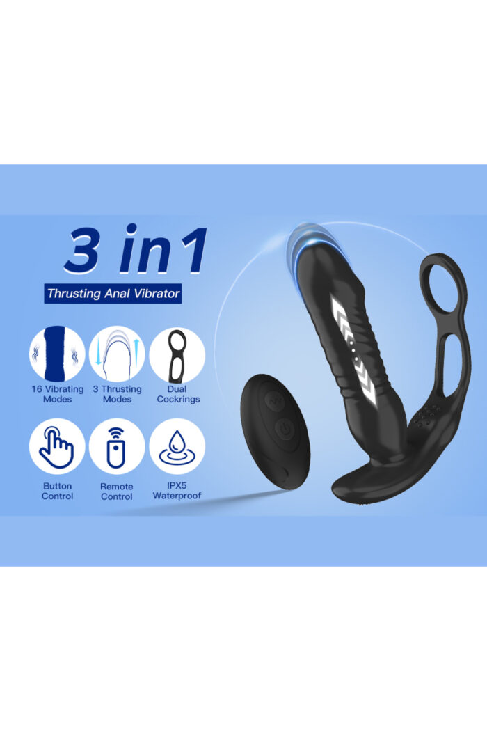 SEPHO RİNG VİBRATİNG - Anal Penis Ringi- Uzaktan Kumandalı 16 Titreşim- Yukarı-Aşağı Salınım - Görsel 3