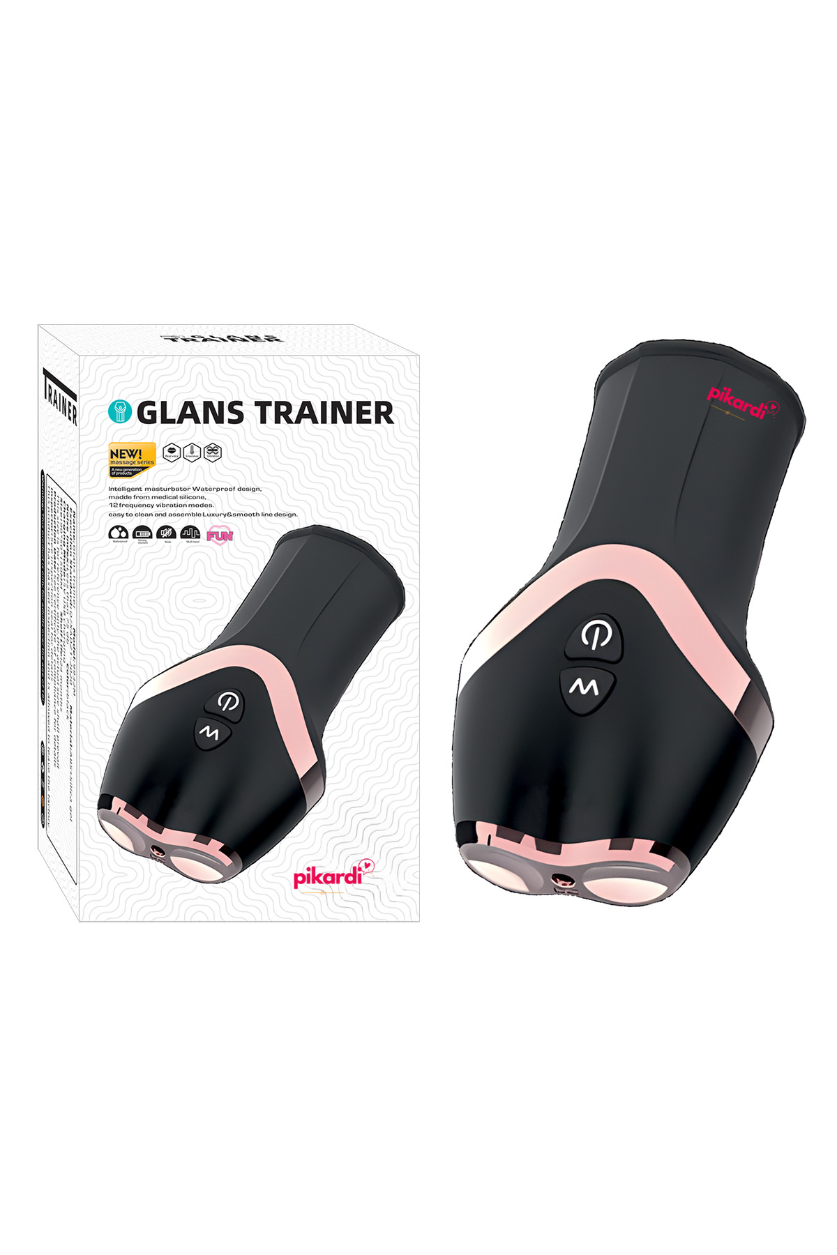 1_org_zoom Glans Trainer - Teknolojik - Medikal Silikon Otomatik Mastürbatör – 12 Titreşim Modu - Image 1