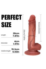Rafael Titreşimli Realistik Dildo – Çift Katman TPE, Kumandalı, 19,5 cm Vibratör - Görsel 3