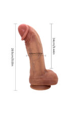 Hugo Realistik Dildo – Çift Katman %100 Silikon, Güçlü Vantuzlu, 29 cm - Image 8
