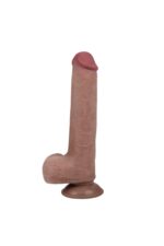Double Layer Realistik Dildo – Çift Katman TPE, Güçlü Vantuzlu, 21 cm - Görsel 6