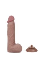 Double Layer Realistik Dildo – Çift Katman TPE, Güçlü Vantuzlu, 20,5 cm - Görsel 5