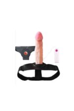 Flesh Strapon 20cm Realistik 7cm Kumandalı Titreşimli Dolgulu Içi Boş Strapon Penis - Görsel 2