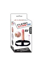 Flesh Strapon 20cm Realistik 7cm Kumandalı Titreşimli Dolgulu Içi Boş Strapon Penis - Görsel 3
