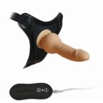 Harnes Silikon Dildo TEN rengi 10 Fonksiyonlu Titreşim Ve Belden Bağlamalı Tasarım - 16 Cm