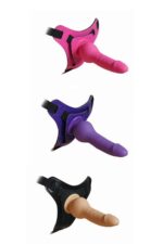 Harnes Silikon Dildo TEN rengi 10 Fonksiyonlu Titreşim Ve Belden Bağlamalı Tasarım - 16 Cm - Görsel 2