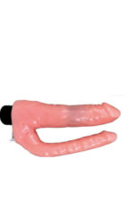 Çift Girişli Titreşimli Vibratör - Esnek ve Titreşimli Anal ve Vajinal Zevk* ÇATAL PENİS * İKİLİ İLİŞKİDE KULLANILABİLİR * TİTREŞİMLİ, REALİSTİK PENİS * 15 CM UZUNLUĞUNDA - Görsel 2