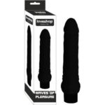 Siyah Titreşimli Damarlı Dildo - Esnek Yapı, Ten Hassasiyeti