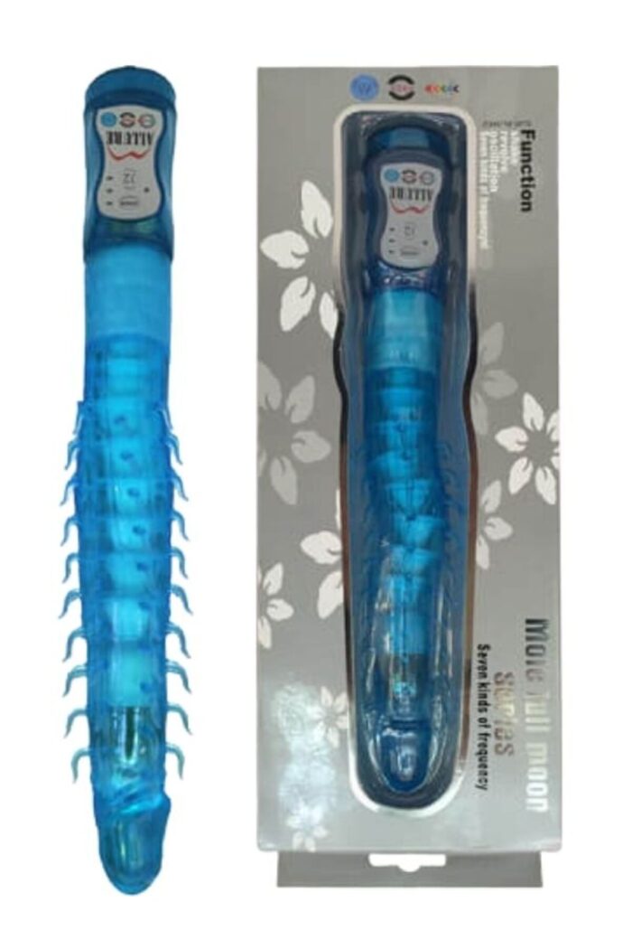 Teknolojik Esnsyebilen Vibratör - 7 FONKSİYONLU TİTREŞİMLİ - BÜKÜLEBİLEN - SU GEÇİRMEZ - MAVİ RENKLİ - 27 CM UZUNLUĞUNDA - Image 4