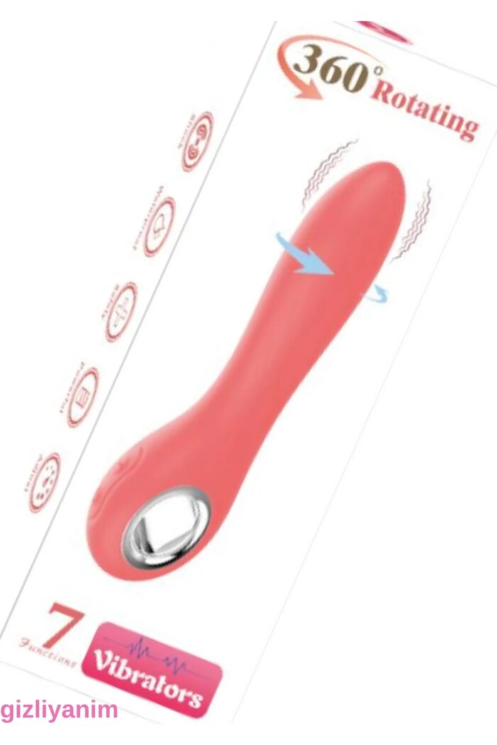Gizliyanım / 360 Rotation Vibrators * 360 Derece Hareket Kabiliyeti * Klitoris Uyarıcılı * 19 cm Uzunluk * 7 Fonksiyonel Titreşimli * Waterproff Özellik* Turuncu Renkli - Image 2