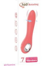 Gizliyanım / 360 Rotation Vibrators * 360 Derece Hareket Kabiliyeti * Klitoris Uyarıcılı * 19 cm Uzunluk * 7 Fonksiyonel Titreşimli * Waterproff Özellik* Turuncu Renkli - Görsel 3