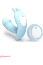 LİTTLE DANCE 12 Fonksiyonlu Titreşimli Çift Motorlu Vibratör -Kumandalı - Klitoris Uyarıcı - Mavi - Image 8