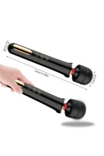Felipa Massage Vibrator * % Slikon *Su Geçirmez ve Şeffaf Siyah Özel Vibratör - 12 Mod - Haz Tırtıklı Tasarım - G Noktası Uyarıcılı* 32 cm Büyük Boy * Ultra Güçlü Titreşim - Image 3