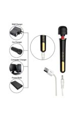 Felipa Massage Vibrator * % Slikon *Su Geçirmez ve Şeffaf Siyah Özel Vibratör - 12 Mod - Haz Tırtıklı Tasarım - G Noktası Uyarıcılı* 32 cm Büyük Boy * Ultra Güçlü Titreşim - Image 4