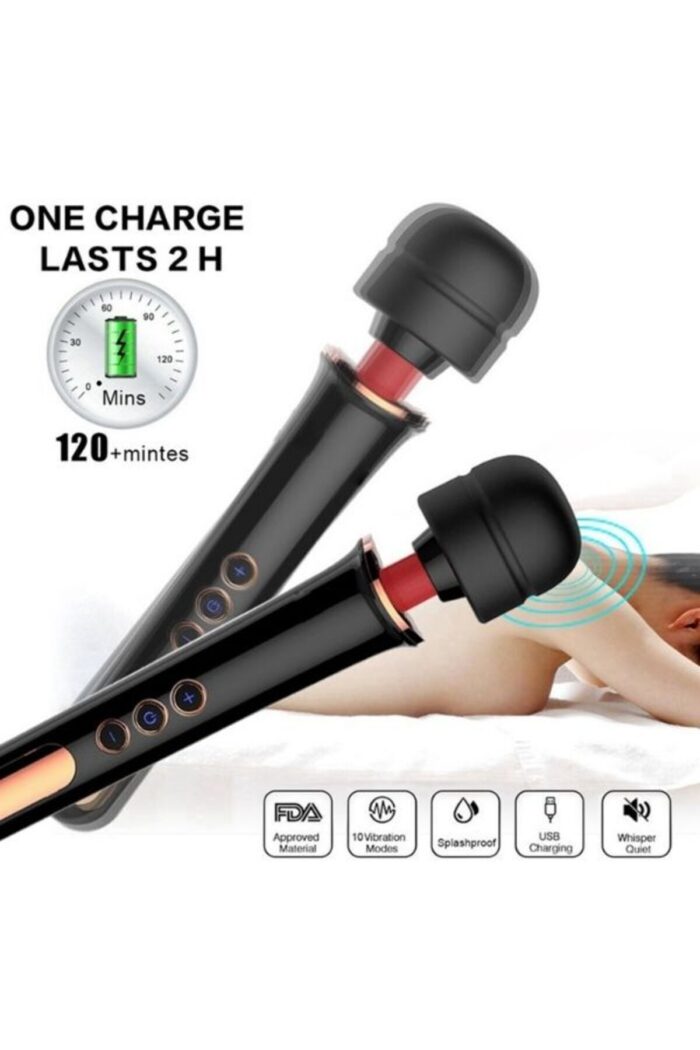 Felipa Massage Vibrator * % Slikon *Su Geçirmez ve Şeffaf Siyah Özel Vibratör - 12 Mod - Haz Tırtıklı Tasarım - G Noktası Uyarıcılı* 32 cm Büyük Boy * Ultra Güçlü Titreşim - Image 5