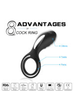 Siyah Penis Halkası Vibratör - Yüksek Frekans Titreşim - Eller Serbest - Ergonomik Tasarım* CLİTORİS UYARICILI RİNG - Görsel 3