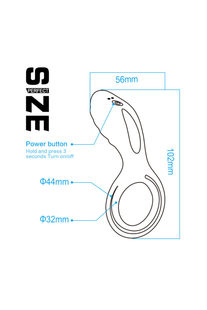 Siyah Penis Halkası Vibratör - Yüksek Frekans Titreşim - Eller Serbest - Ergonomik Tasarım* CLİTORİS UYARICILI RİNG - Görsel 4