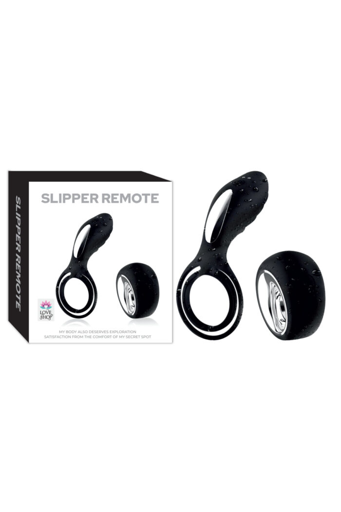SLİPPER REMOTE SİYAH RENKLİ* CLİTORİS UYARICILI RİNG* 11 CM UZUNLUK, 5.5 CM EN* 12 EXTRA GÜÇLÜ TİTREŞİM - Image 2
