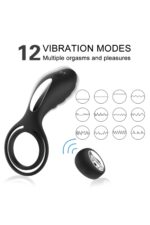 SLİPPER REMOTE SİYAH RENKLİ* CLİTORİS UYARICILI RİNG* 11 CM UZUNLUK, 5.5 CM EN* 12 EXTRA GÜÇLÜ TİTREŞİM - Image 3