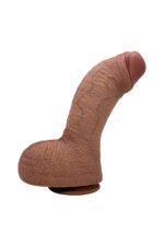 Marc Realistik Dildo – Çift Katman %100 Silikon,Güçlü Vantuzlu, 28 cm Titreşimli Manyetik USB Şarjlı - Image 3