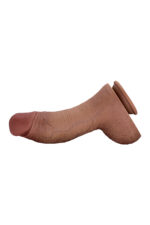 Marc Realistik Dildo – Çift Katman %100 Silikon,Güçlü Vantuzlu, 28 cm Titreşimli Manyetik USB Şarjlı - Image 6