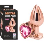 Metalik Pembe Anal Plug - Göz Alıcı Metalik Renkte Anal Deneyim