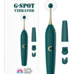 G-SPOT * 17.6CM * 2.6CM * 1.1CM ÖLÇÜLERİNDE * KUTUDAN 3 FARKLI BAŞLIK ÇIKAR/ Su Geçirmez Klitoris Uyarıcı Vibratör Rotasyonlu