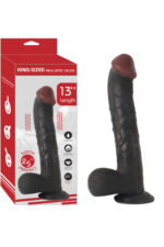 Realistik Et Dokusunda Dildo Siyah (Black ) Penis 33 cm Damarlı 1125 gr Ağırlığında - Image 2