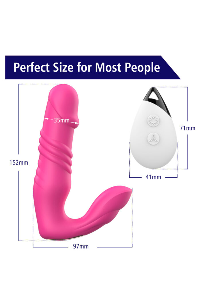 Maylos-B * Clitoris Uyarıcılı Vibratör * 7 Farklı Aşağı-Yukarı Hareket Modu * Uzaktan Kumandalı * USB Den Şarjlı - Görsel 3